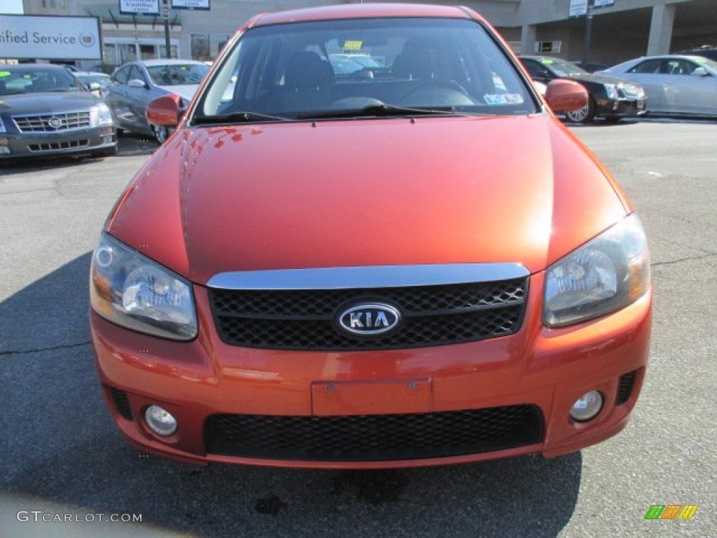 2008 Spectra 5 SX Wagon - Electric Orange / Gray photo #9