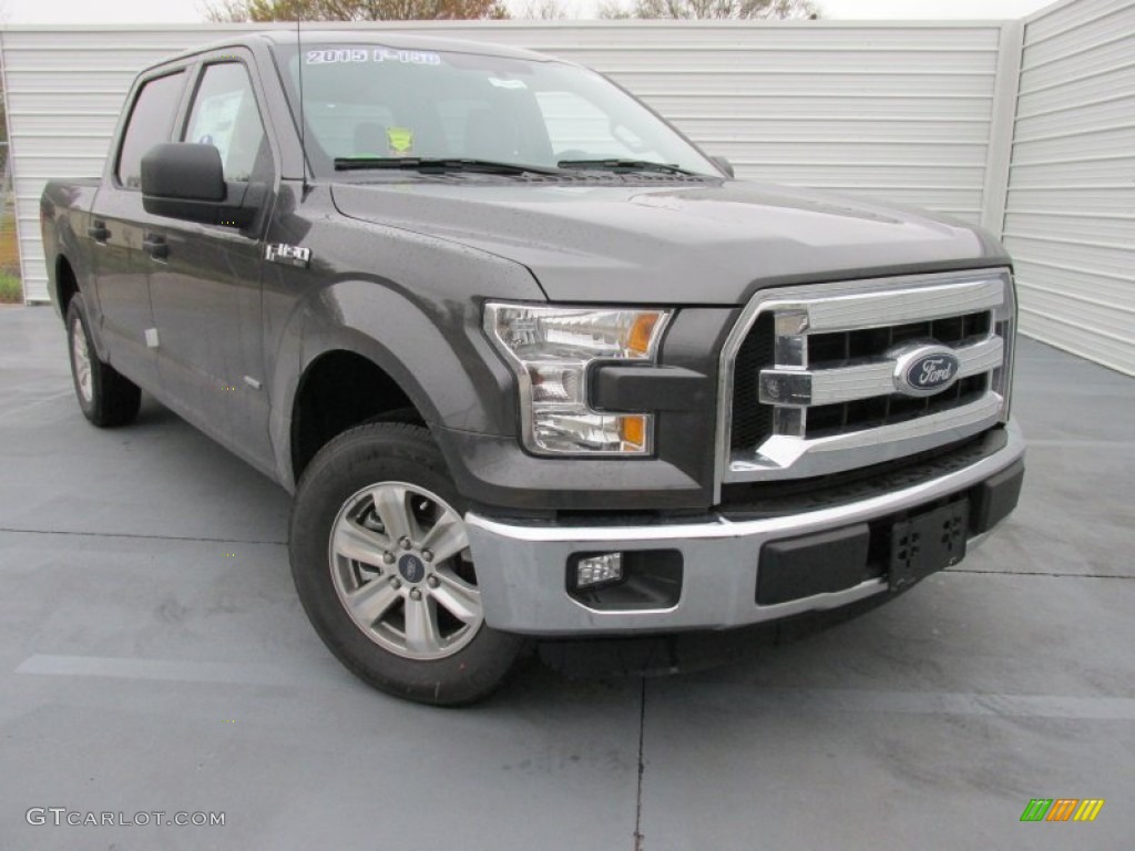 2015 F150 XLT SuperCrew - Magnetic Metallic / Medium Earth Gray photo #1