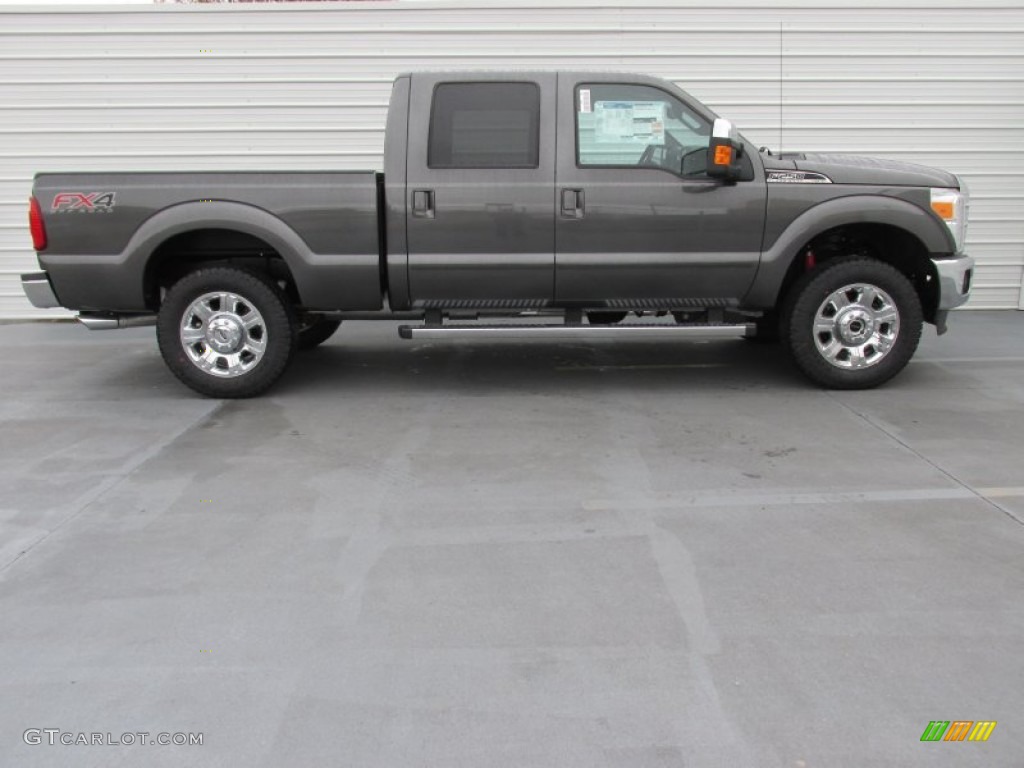 2015 F250 Super Duty Lariat Crew Cab 4x4 - Magnetic / Black photo #3