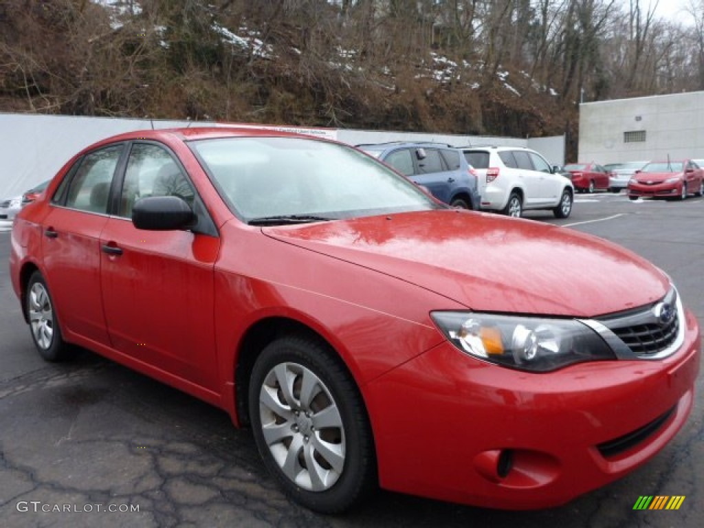 Lightning Red 2008 Subaru Impreza 2.5i Sedan Exterior Photo #102105279