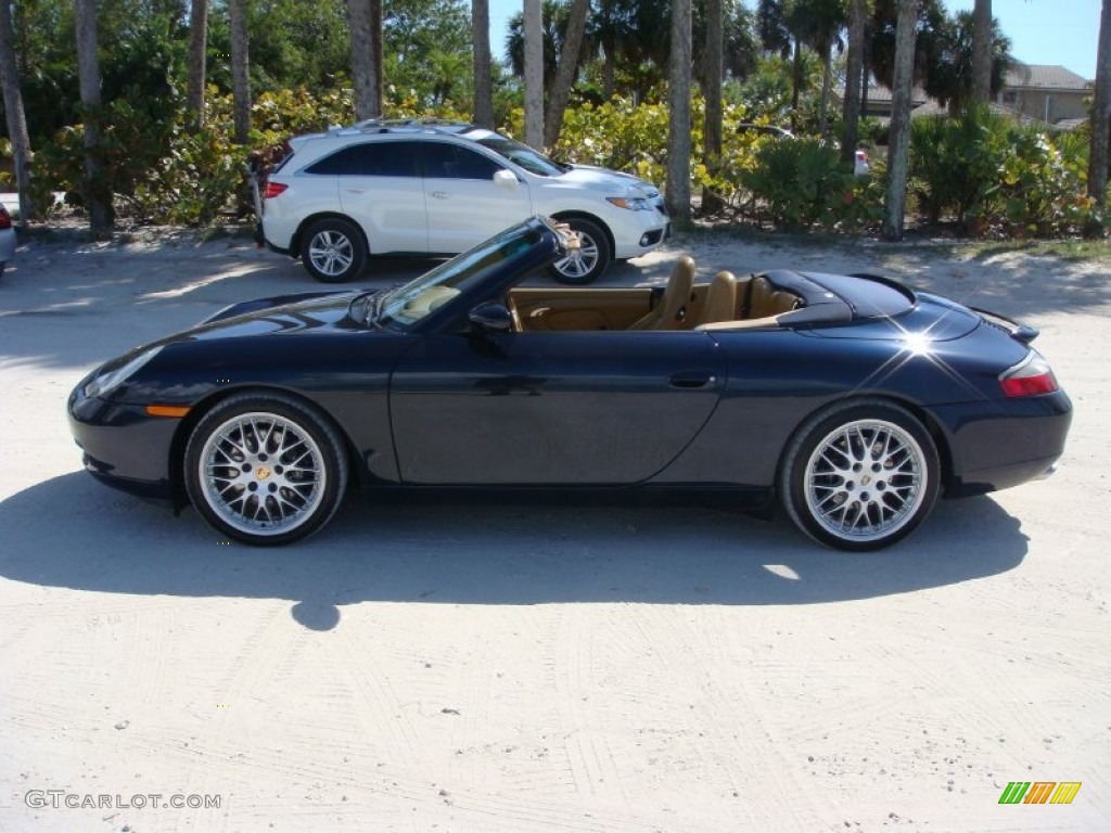 1999 911 Carrera Cabriolet - Ocean Blue Metallic / Savanna Beige photo #4