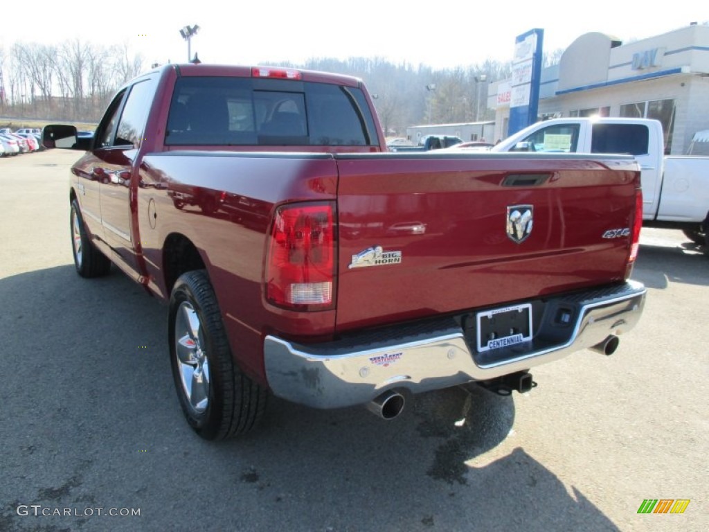 2014 1500 SLT Crew Cab 4x4 - Deep Cherry Red Crystal Pearl / Black/Diesel Gray photo #4