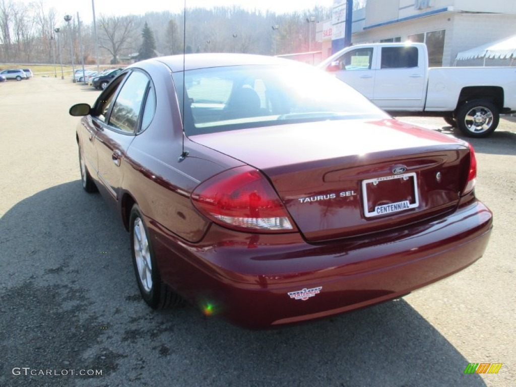 2006 Taurus SEL - Merlot Metallic / Medium/Dark Pebble Beige photo #4