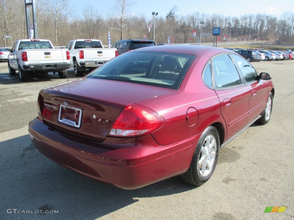 2006 Taurus SEL - Merlot Metallic / Medium/Dark Pebble Beige photo #6