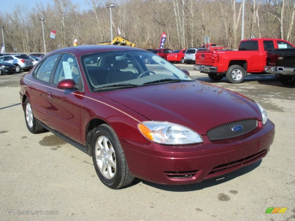 2006 Taurus SEL - Merlot Metallic / Medium/Dark Pebble Beige photo #10