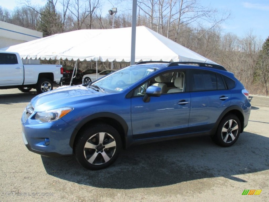 2014 XV Crosstrek Hybrid - Quartz Blue Pearl / Ivory photo #1