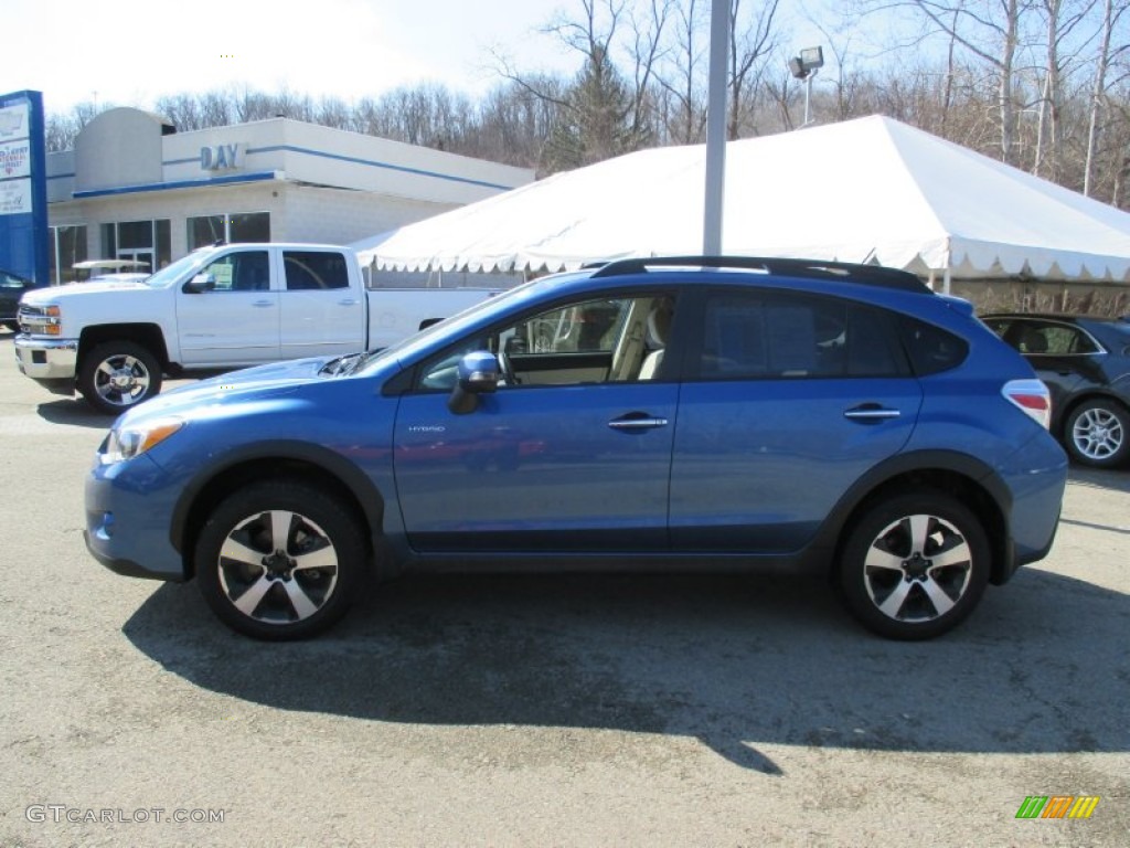 2014 XV Crosstrek Hybrid - Quartz Blue Pearl / Ivory photo #2