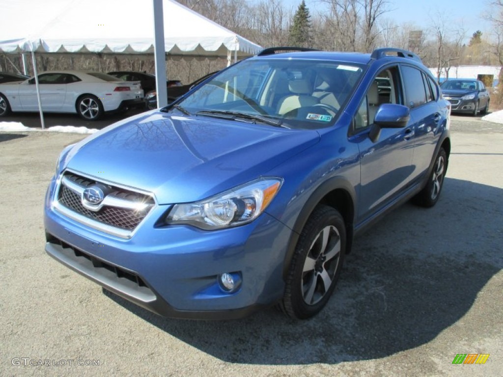 2014 XV Crosstrek Hybrid - Quartz Blue Pearl / Ivory photo #15