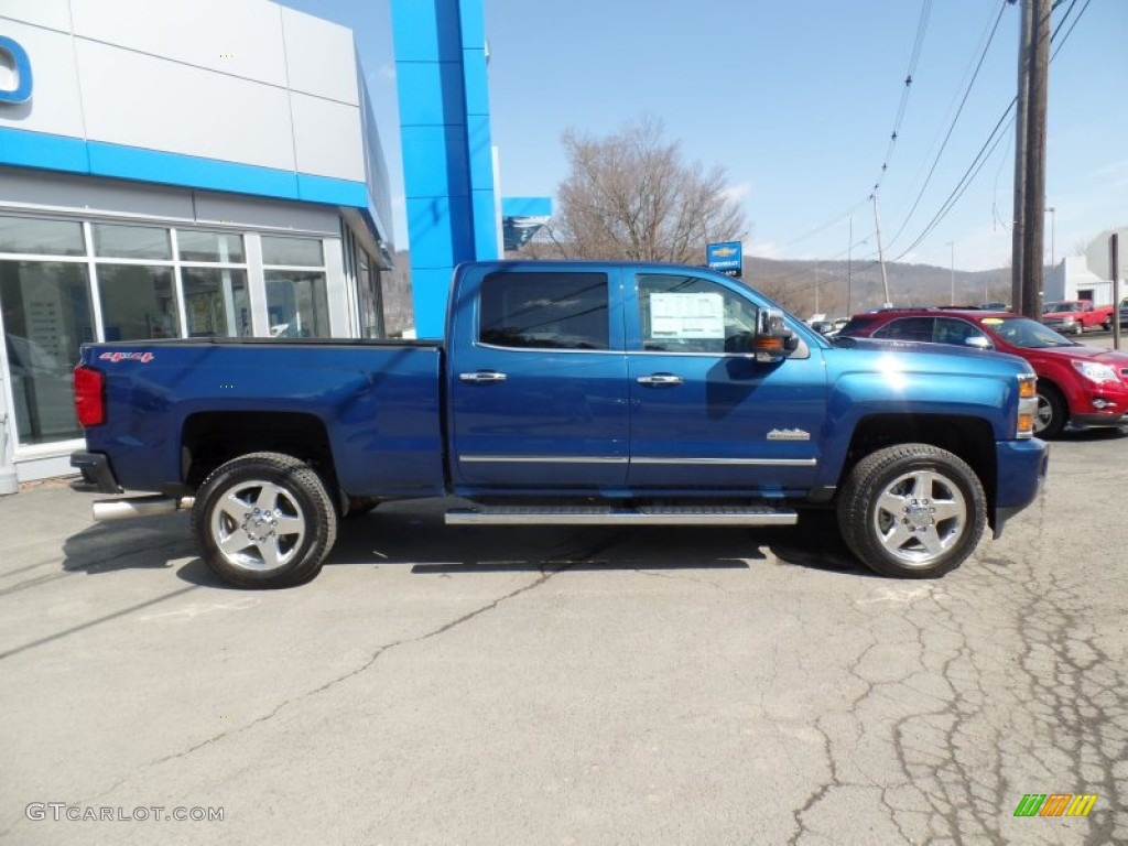 Deep Ocean Blue Metallic 2015 Chevrolet Silverado 2500HD High Country Crew Cab 4x4 Exterior Photo #102117201