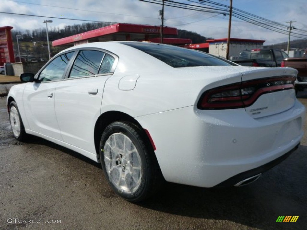 2015 Charger SXT AWD - Bright White / Black/Ruby Red photo #3