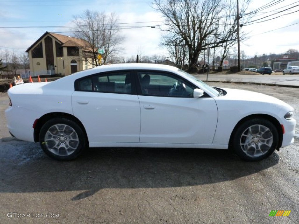 2015 Charger SXT AWD - Bright White / Black/Ruby Red photo #6