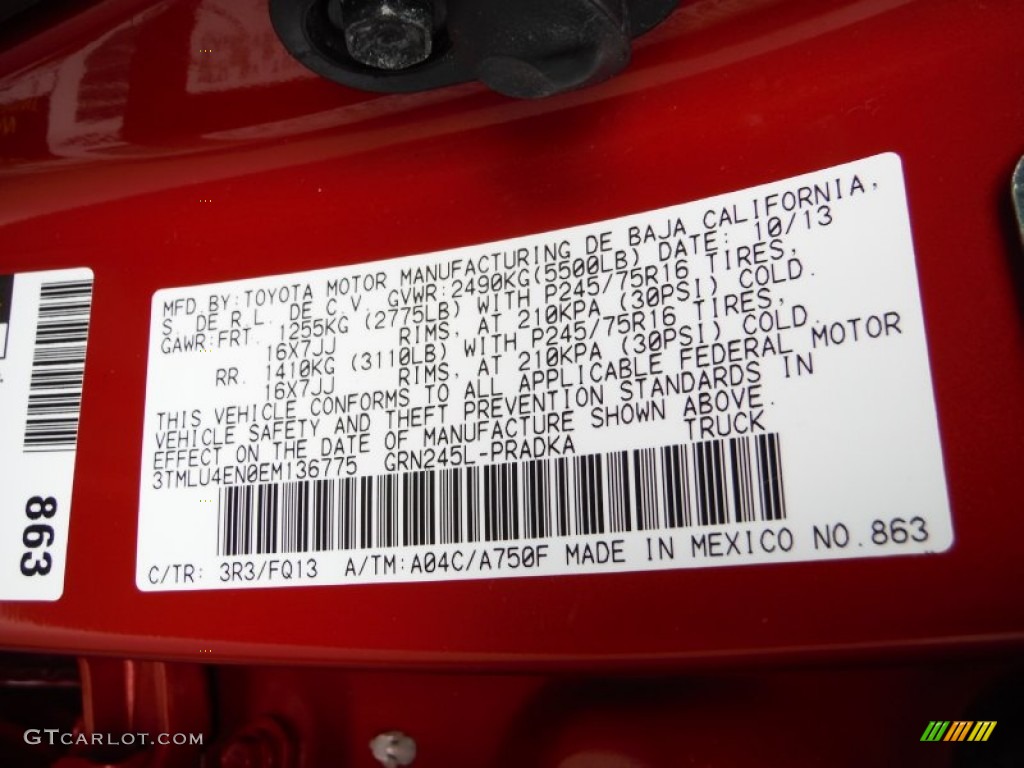 2014 Tacoma V6 SR5 Double Cab 4x4 - Barcelona Red Metallic / Graphite photo #19