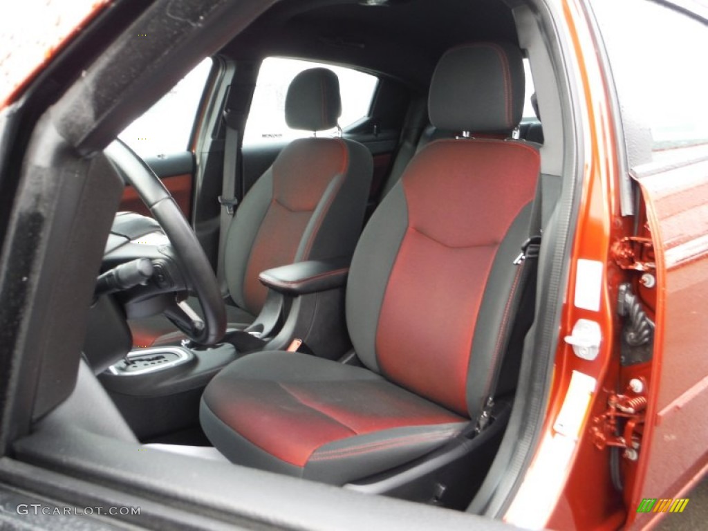 Black/Red Interior 2012 Dodge Avenger SXT Plus Photo #102122559