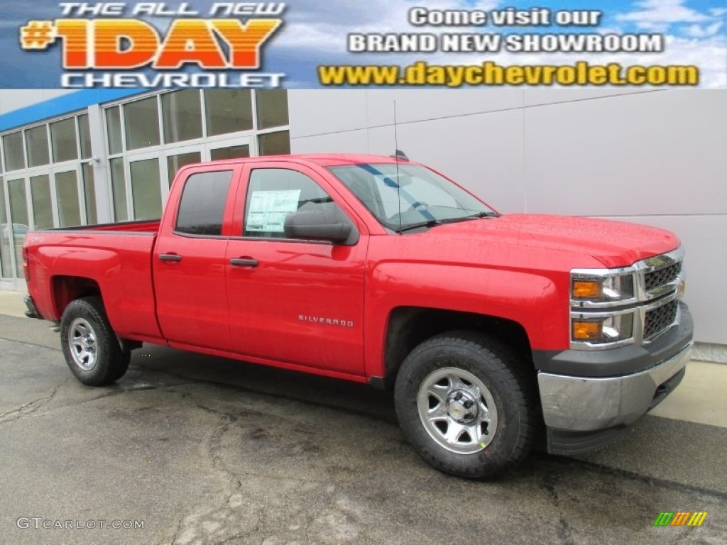 2015 Silverado 1500 LS Double Cab 4x4 - Victory Red / Dark Ash/Jet Black photo #1