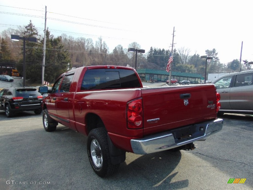 2007 Ram 2500 SLT Mega Cab 4x4 - Inferno Red Crystal Pearl / Medium Slate Gray photo #5