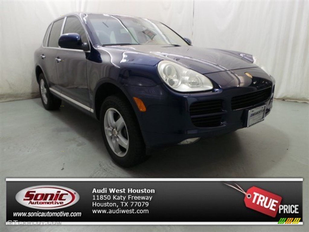 2005 Cayenne  - Lapis Blue Metallic / Havanna/Sand Beige photo #1
