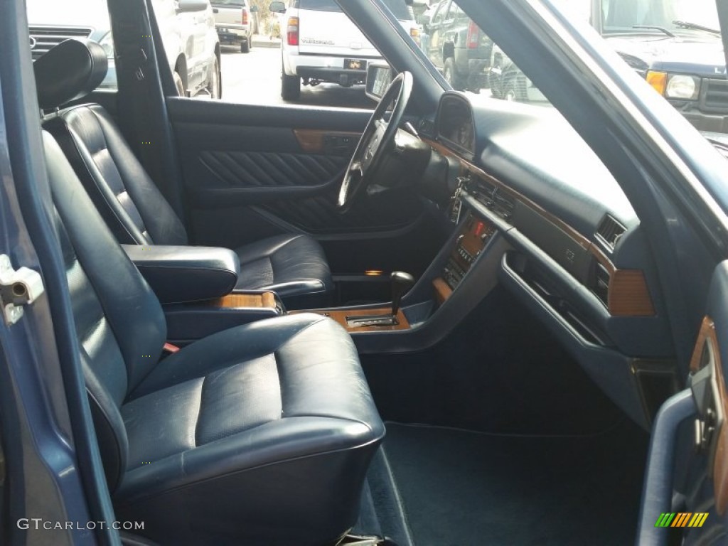 1989 S Class 420 SEL - Nautical Blue Metallic / Blue photo #15