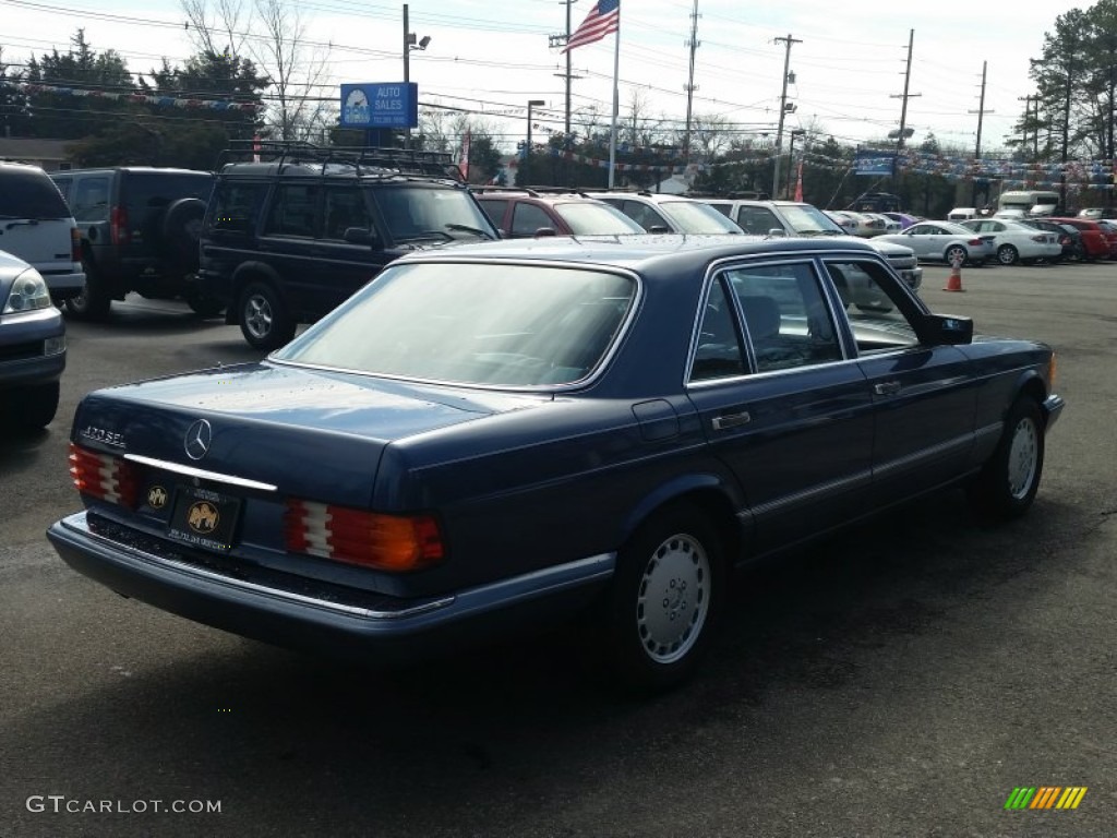 1989 S Class 420 SEL - Nautical Blue Metallic / Blue photo #18