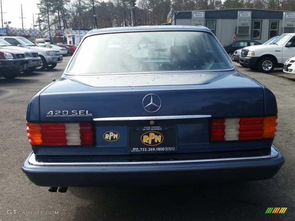 1989 S Class 420 SEL - Nautical Blue Metallic / Blue photo #19