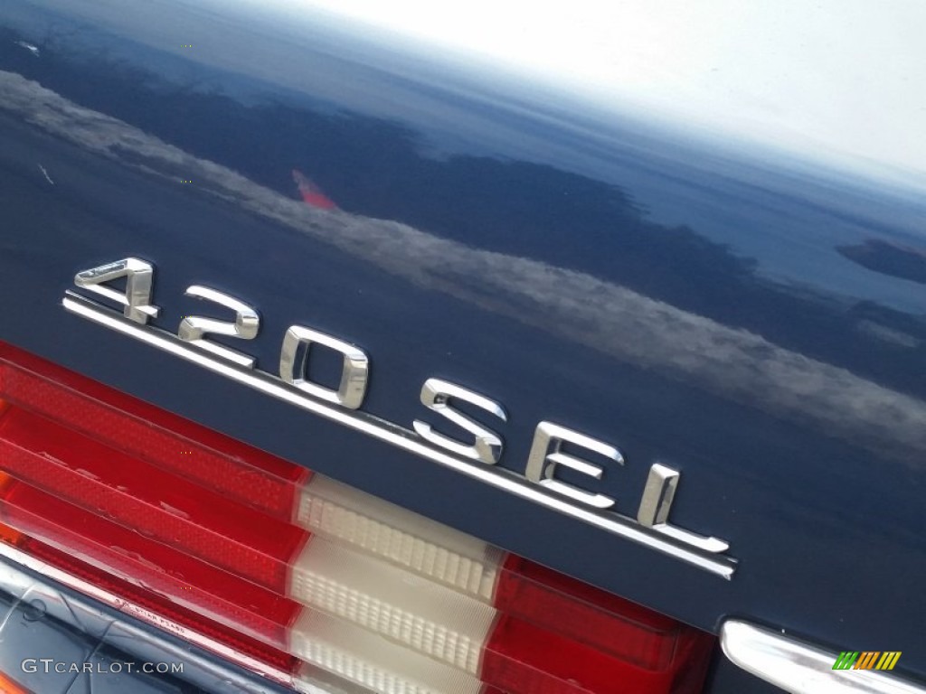 1989 S Class 420 SEL - Nautical Blue Metallic / Blue photo #20