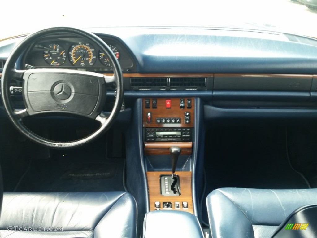 1989 S Class 420 SEL - Nautical Blue Metallic / Blue photo #28