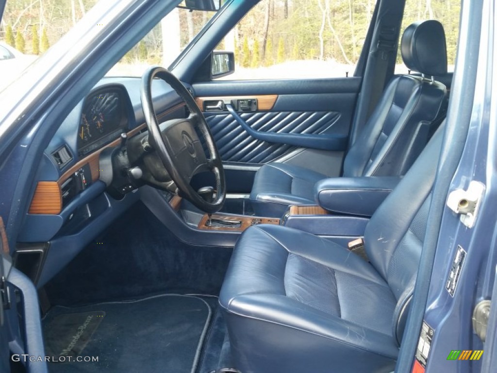 1989 S Class 420 SEL - Nautical Blue Metallic / Blue photo #36
