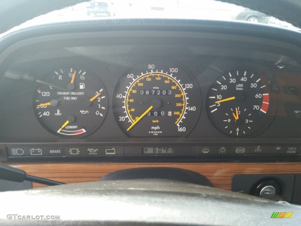 1989 S Class 420 SEL - Nautical Blue Metallic / Blue photo #38