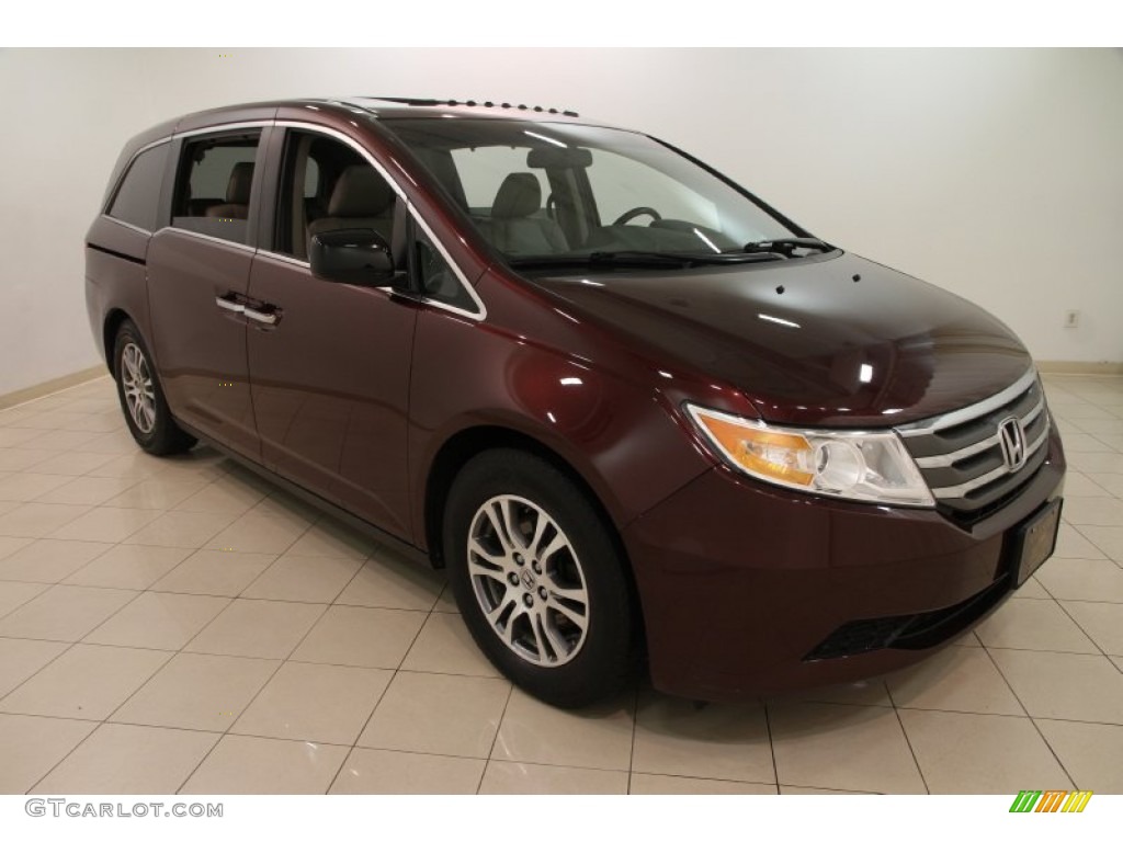 2012 Odyssey EX-L - Dark Cherry Pearl II / Gray photo #1