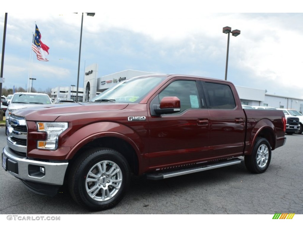 2015 F150 Lariat SuperCrew - Bronze Fire Metallic / Medium Light Camel photo #3