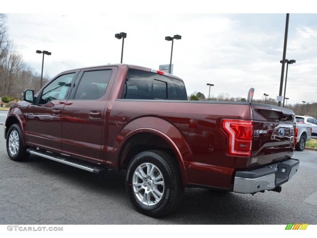 2015 F150 Lariat SuperCrew - Bronze Fire Metallic / Medium Light Camel photo #30