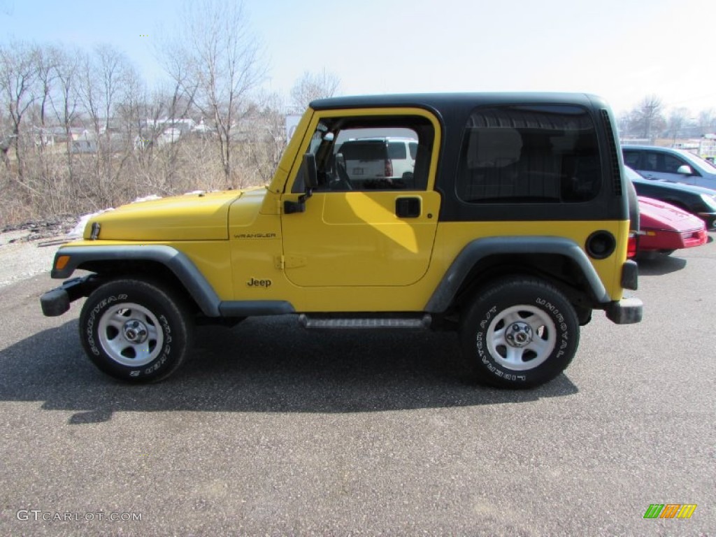 2000 Solar Yellow Jeep Wrangler Se 4x4 102110625 Car