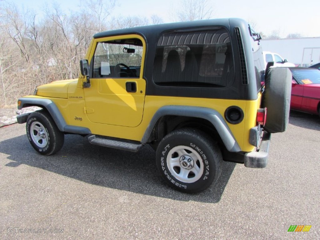 2000 Wrangler SE 4x4 - Solar Yellow / Agate photo #5