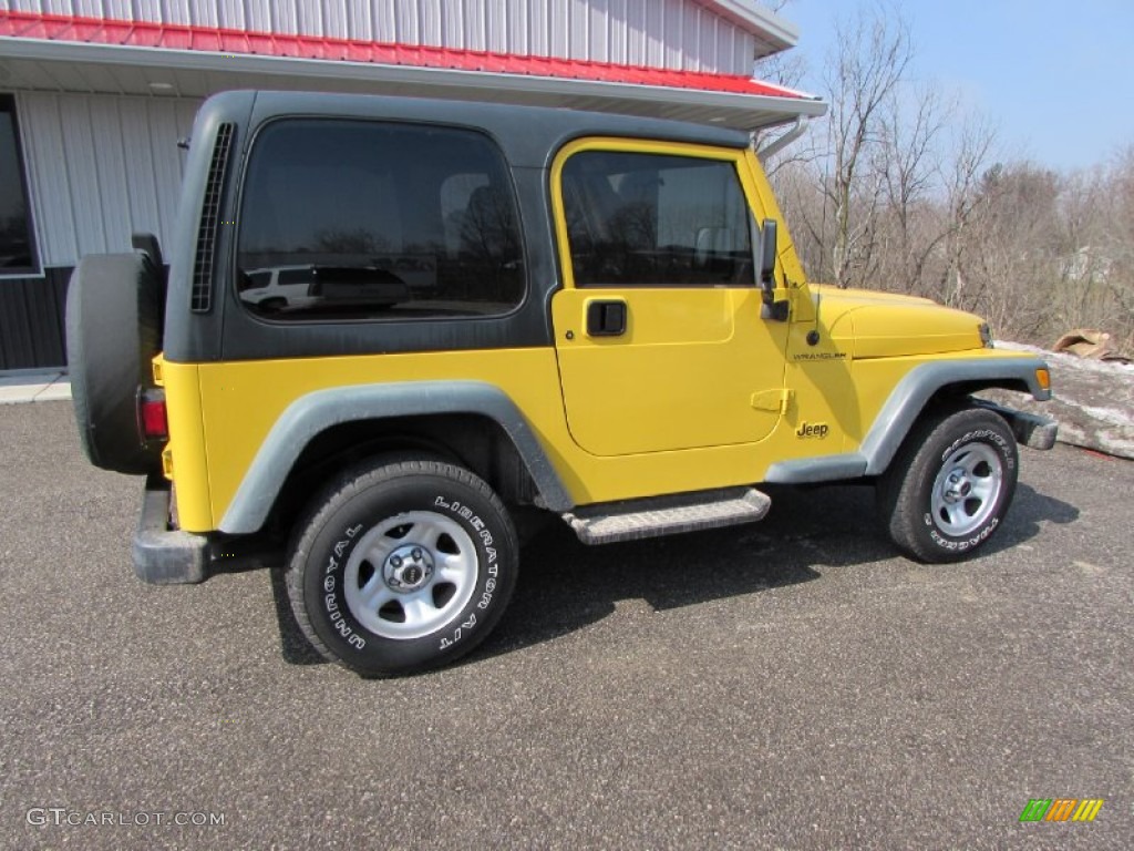 2000 Wrangler SE 4x4 - Solar Yellow / Agate photo #6