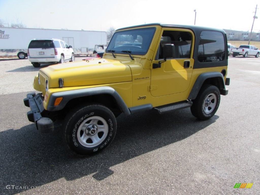 2000 Wrangler SE 4x4 - Solar Yellow / Agate photo #8