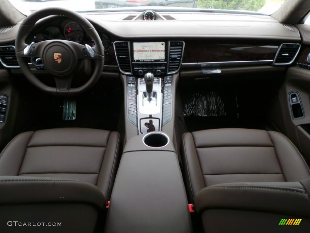Saddle Brown Interior 2015 Porsche Panamera Turbo Photo #102137382