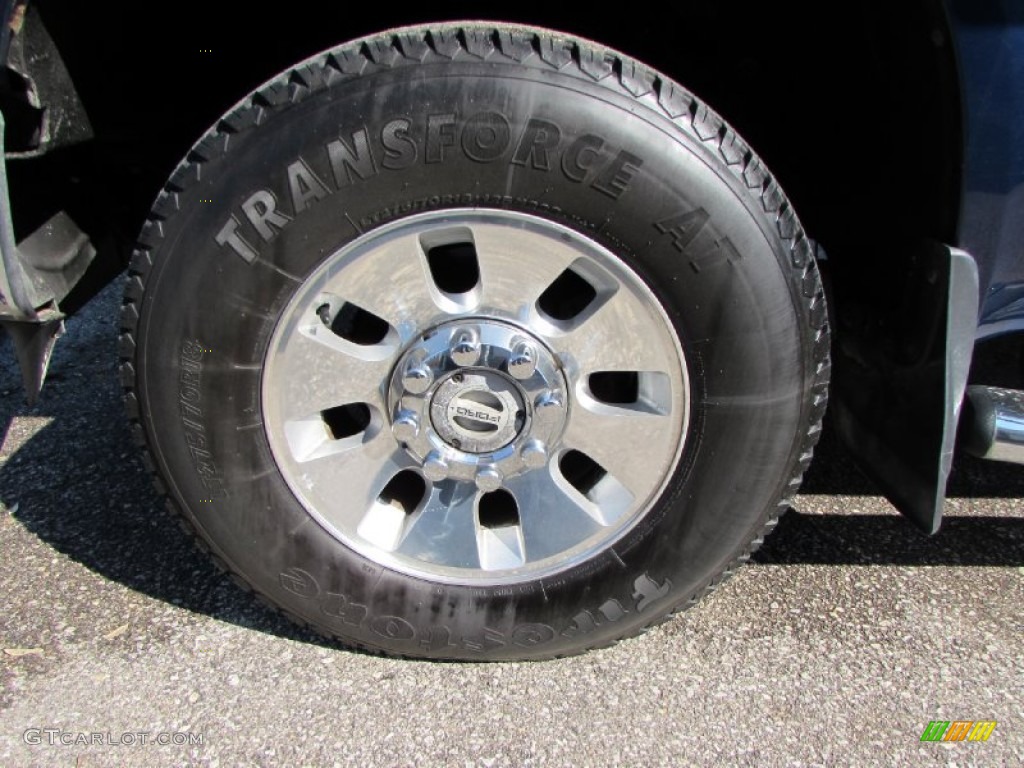 2008 F350 Super Duty Lariat Crew Cab 4x4 - Dark Blue Pearl Metallic / Camel photo #9