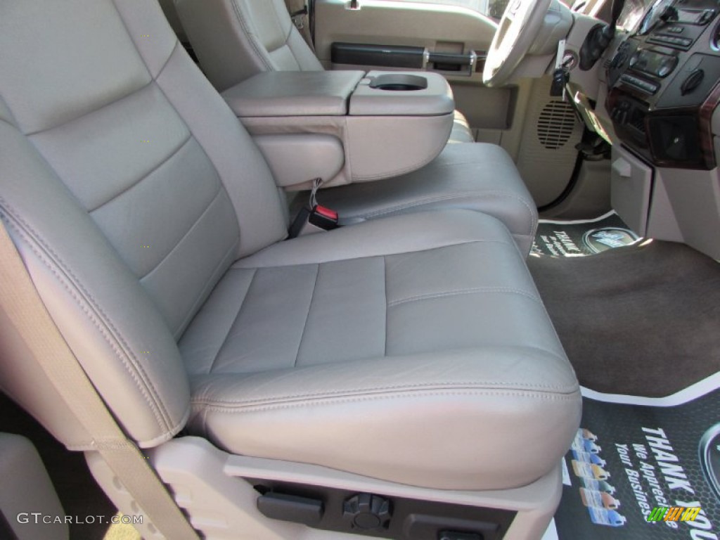 2008 F350 Super Duty Lariat Crew Cab 4x4 - Dark Blue Pearl Metallic / Camel photo #24