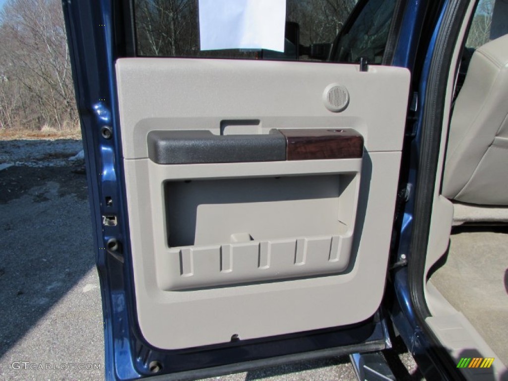 2008 F350 Super Duty Lariat Crew Cab 4x4 - Dark Blue Pearl Metallic / Camel photo #26