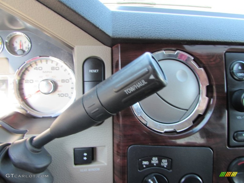 2008 F350 Super Duty Lariat Crew Cab 4x4 - Dark Blue Pearl Metallic / Camel photo #41