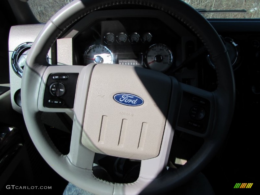 2008 F350 Super Duty Lariat Crew Cab 4x4 - Dark Blue Pearl Metallic / Camel photo #42
