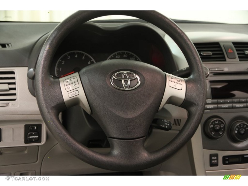 2011 Toyota Corolla LE Ash Steering Wheel Photo #102138234