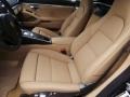 2015 Porsche Cayman Black/Luxor Beige Interior Front Seat Photo
