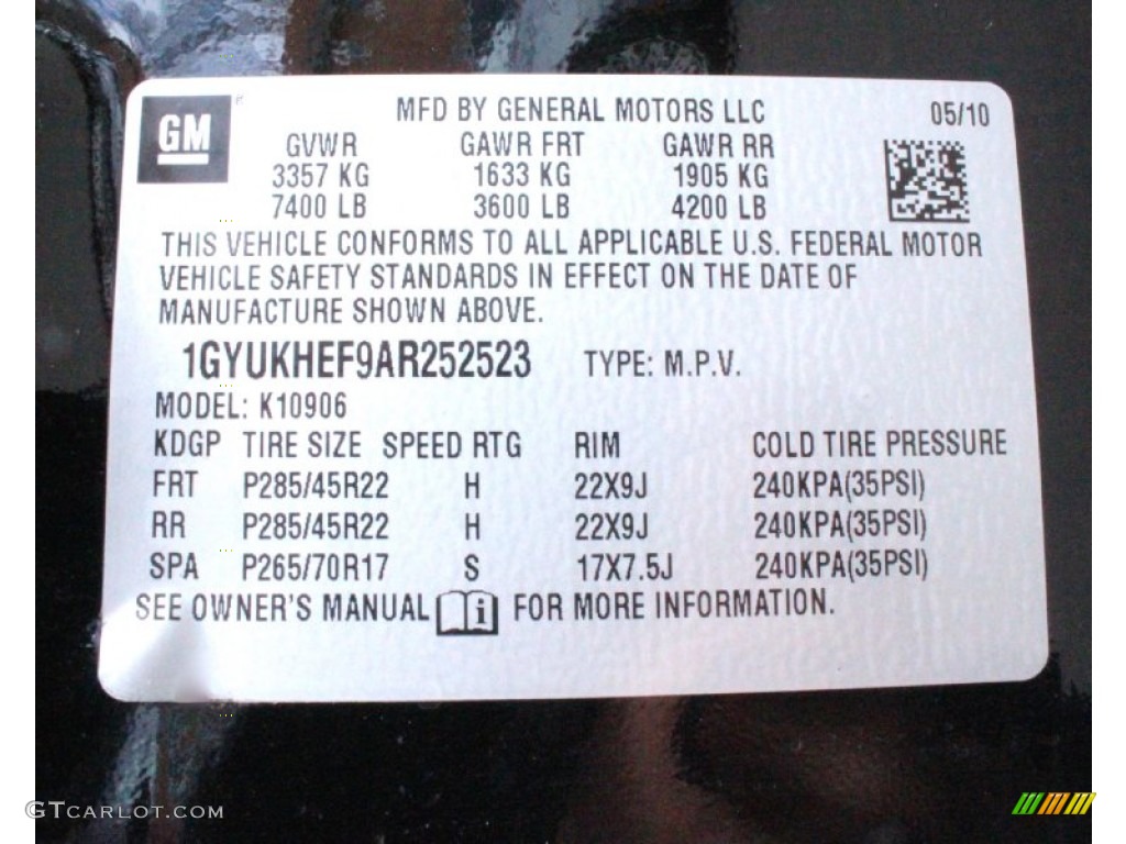 2010 Escalade ESV Luxury AWD - Black Ice / Ebony photo #39