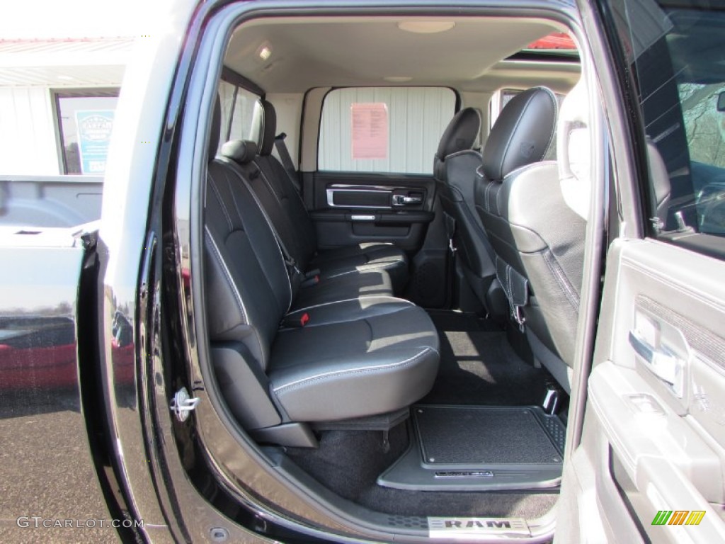 Black Interior 2015 Ram 3500 Laramie Limited Crew Cab 4x4 Photo #102141159