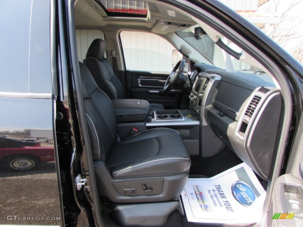 Black Interior 2015 Ram 3500 Laramie Limited Crew Cab 4x4 Photo #102141264
