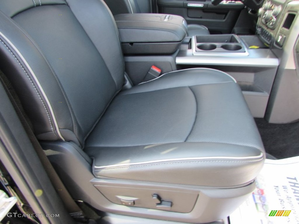 Black Interior 2015 Ram 3500 Laramie Limited Crew Cab 4x4 Photo #102141288
