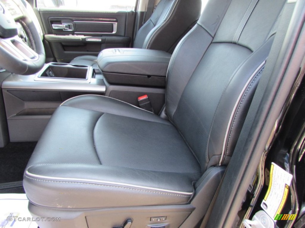 Black Interior 2015 Ram 3500 Laramie Limited Crew Cab 4x4 Photo #102141453