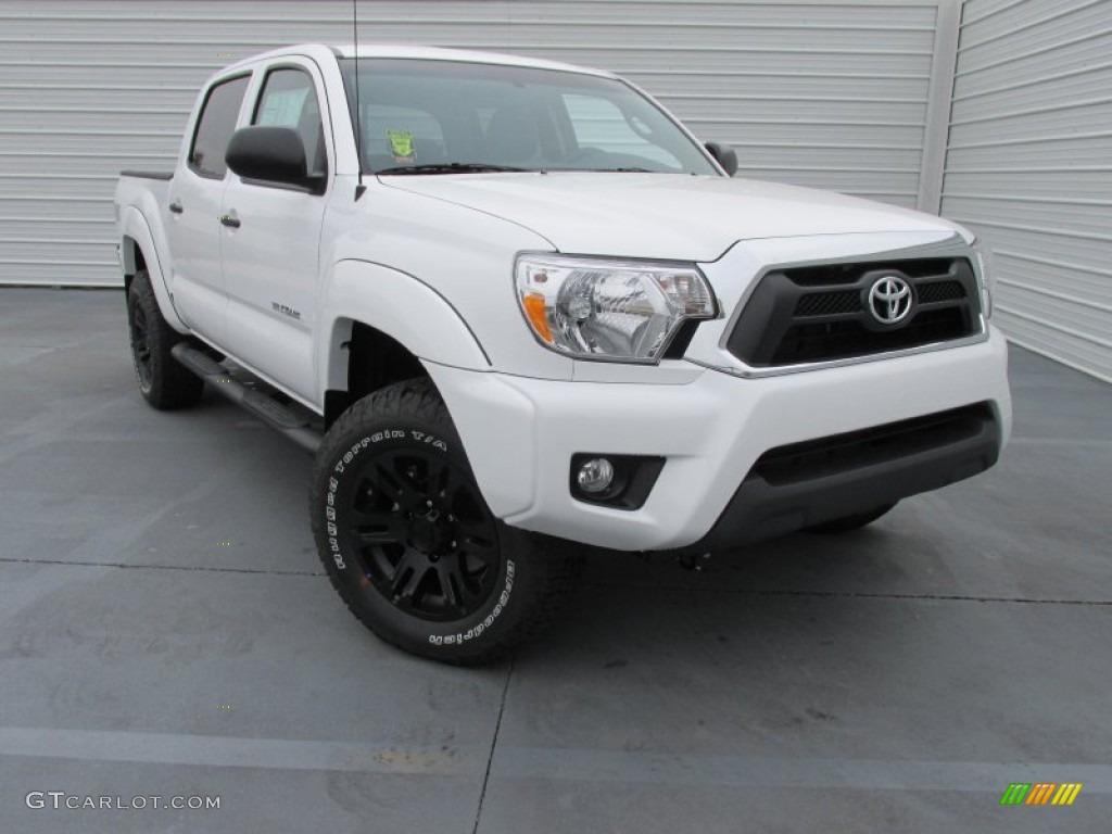 Super White 2015 Toyota Tacoma V6 PreRunner Double Cab Exterior Photo #102143949
