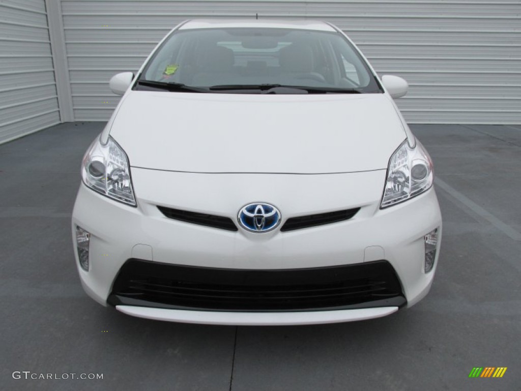2015 Prius Two Hybrid - Blizzard Pearl / Misty Gray photo #8