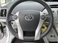 2015 Toyota Prius Misty Gray Interior Steering Wheel Photo